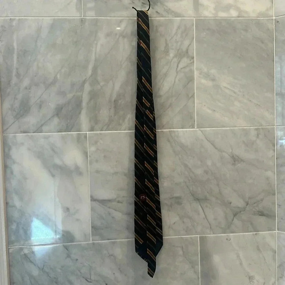 Jos. A. Bank Signature Collection Men’s Striped Silk Tie – Brown & Yellow - Picture 2 of 7